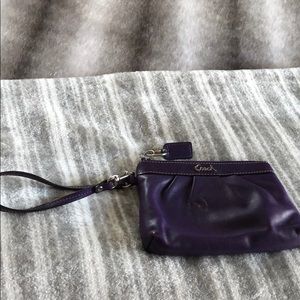 Coach wristlet leather